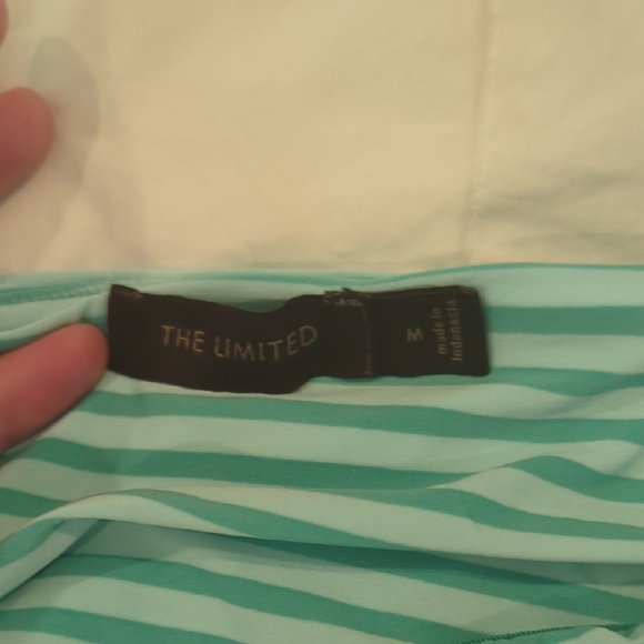 The Limited Aqua and White Striped Halter Top - Picture 2 of 4